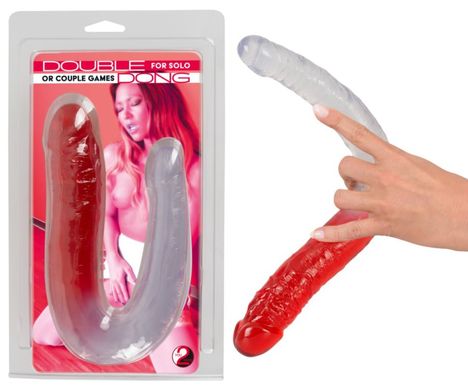 Анально-вагінальний фаоллоімітатор Double Dong Clear / Red купити в sex shop Sexy