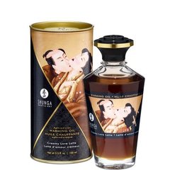 Разогревающее масло Shunga APHRODISIAC WARMING OIL - Creamy Love Latte (100 мл) купити в sex shop Sexy