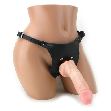 Страпон Vac-U-Lock Set Leather Ultra Harness Female Features купити в sex shop Sexy