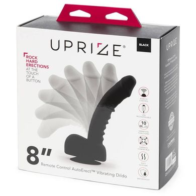 Вібратор з бездротовим ДУ Uprize 8 "Remote Control AutoErect Vibrating Dildo Black купити в sex shop Sexy