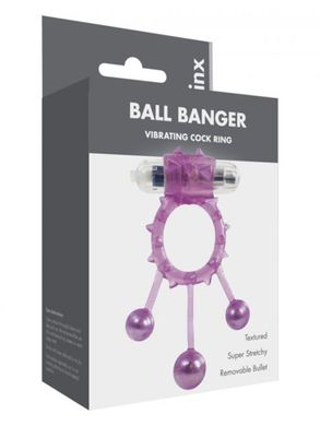 Эрекционное вибро-кольцо Linx Ball Banger Cock Ring Purple купить в sex shop Sexy