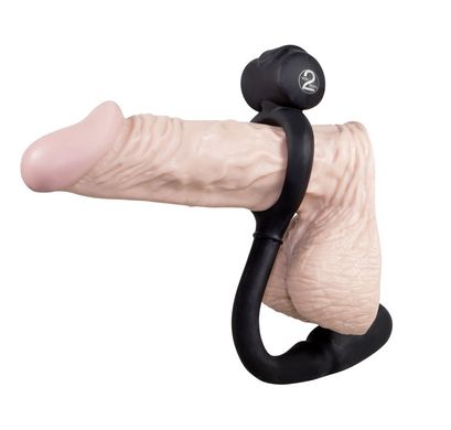 Вибро-кольцо на пенис с анальным стимулятором Mr. Hook Vibro Fun Penisring купить в sex shop Sexy