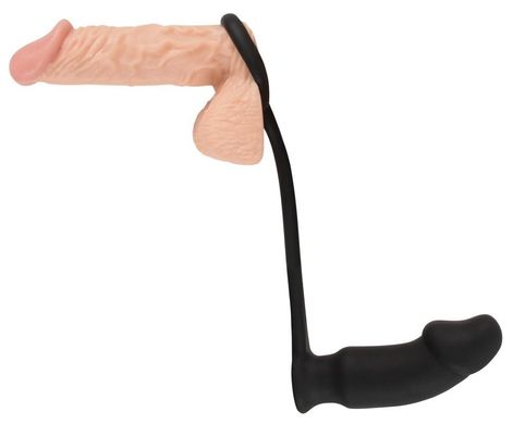 Анальна пробка з кільцем Black Velvets Ring + Plug mit Vibrator купити в sex shop Sexy