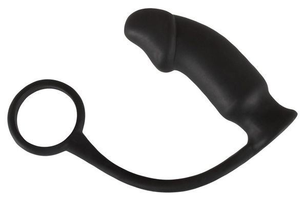 Анальная пробка с кольцом Black Velvets Ring + Plug mit Vibrator купить в sex shop Sexy