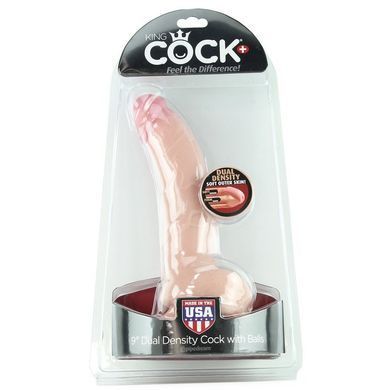 Реалистичный фаллоимитатор King Cock Plus 9 Dual Density Cock with Balls купить в sex shop Sexy