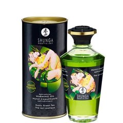 Органическое разогревающее масло Shunga APHRODISIAC WARMING OIL - Exotic green tea (100 мл) купити в sex shop Sexy