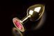 Металева анальна пробка з кристалом Large Gold Ruby купити в секс шоп Sexy