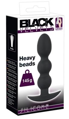 Анальная пробка Black Velvets Heavy Beads 145 г купить в sex shop Sexy