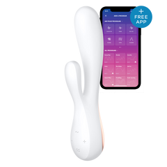 Вагінально-кліторальний вібратор керований з телефону Satisfyer Mono Flex White купити в sex shop Sexy