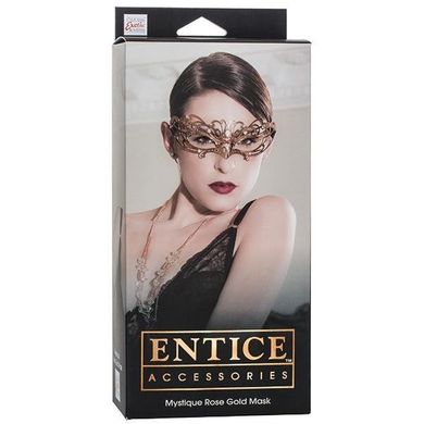Дизайнерская фигурная маска Entice Mystique Mask Rose Gold купить в sex shop Sexy
