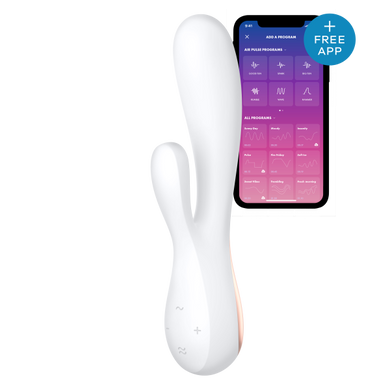 Вагинально-клиторальный вибратор управляемый с телефона Satisfyer Mono Flex White купить в sex shop Sexy