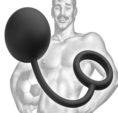 Анальный шарик с эрекционным кольцом Tom of Finland Silicone Cock Ring with Heavy Anal Ball купить в sex shop Sexy
