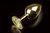 Металева анальна пробка з кристалом Large Gold Yellow купити в sex shop Sexy