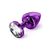 Анальная пробка с кристаллом Diogol ANNI Round Purple 3 см купить в sex shop Sexy