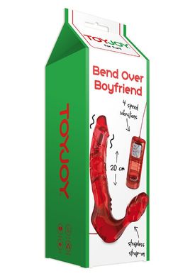 Безремневой вібро-страпон Bend Over Boyfriend Vibrating Red купити в sex shop Sexy