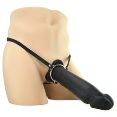 Полая насадка страпон Silicone Hollow Extension 10 Black купить в sex shop Sexy