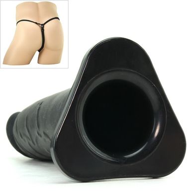 Полая насадка страпон Silicone Hollow Extension 10 Black купить в sex shop Sexy
