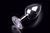 Металева анальна пробка з кристалом Large Silver Baby Purple купити в sex shop Sexy
