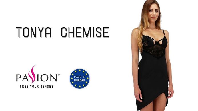TONYA CHEMISE black L/XL - Passion Exclusive купити в sex shop Sexy