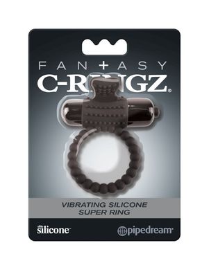 Эрекционное кольцо Fantasy C-Ringz Vibrating Silicone Super Ring Black купить в sex shop Sexy