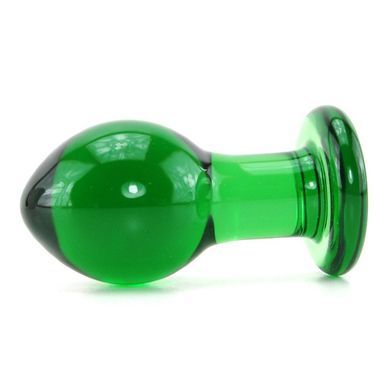 Стеклянная анальная пробка Crystal Glass Medium Green купить в sex shop Sexy