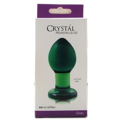 Стеклянная анальная пробка Crystal Glass Medium Green купить в sex shop Sexy