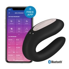 Вібратор для пар керований з телефону Satisfyer Double Joy Black купити в sex shop Sexy