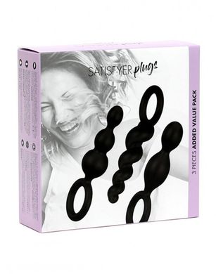 Набор анальных стимуляторов Satisfyer Plugs Black Set of 3 купить в sex shop Sexy