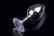 Металева анальна пробка з кристалом Large Silver Blue купити в sex shop Sexy