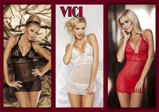 Чорний пеньюар Vici купити в sex shop Sexy
