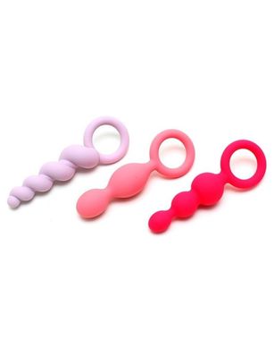 Набор анальных стимуляторов Satisfyer Plugs Colored Set of 3 купить в sex shop Sexy