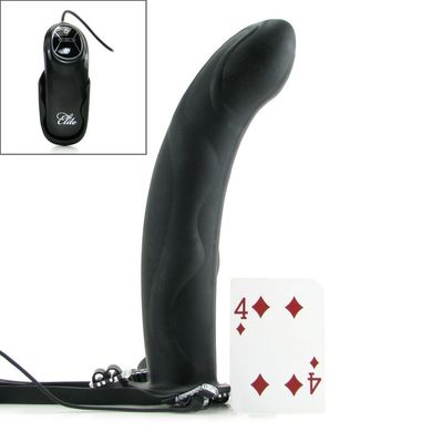 Полый вибро-страпон Fetish Fantasy Extreme 10 Vibrating Silicone Hollow Strap-On Black купить в sex shop Sexy