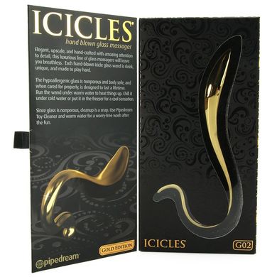 Скляний фалоімітатор Icicles Gold Edition G02 купити в sex shop Sexy