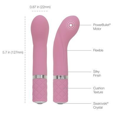 Роскошный вибратор PILLOW TALK - Racy Pink с кристаллом Сваровски купити в sex shop Sexy