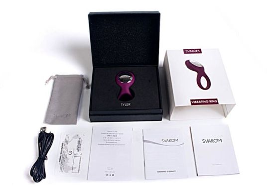 Эрекционное вибро-кольцо Svakom Tyler Purple купить в sex shop Sexy