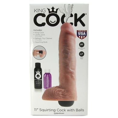 Фалоімітатор з еякуляцією King Cock Squirting 11 Flesh купити в sex shop Sexy