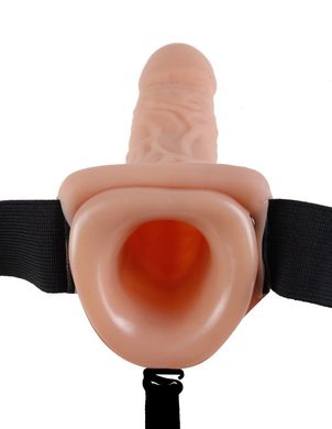 Порожній вібро-страпон Fetish Fantasy Series 11 Vibrating Hollow Strap-On Flesh купити в sex shop Sexy