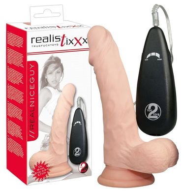 Реалистичный вибратор RealFlesh Vibrating Dong 7inch Nice Guy купить в sex shop Sexy