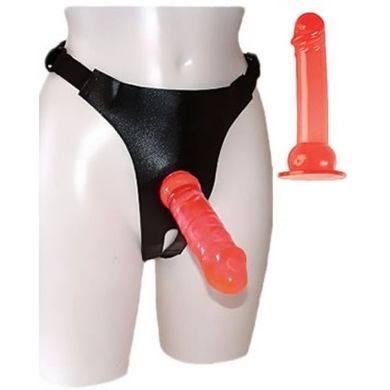 Страпон с насадками Crotchless Strap On Harness with 2 Dongs купить в sex shop Sexy