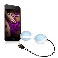 Вибро-шарики управляемые смартфоном Vibratissimo Duoball Charger Light Blue купить в sex shop Sexy