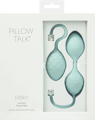 Роскошные вагинальные шарики PILLOW TALK - Frisky Teal с кристаллом Сваровски купить в sex shop Sexy