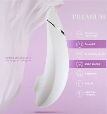 Вакуумный клиторальный стимулятор Womanizer Premium White купити в sex shop Sexy