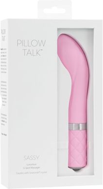 Роскошный вибратор PILLOW TALK - Sassy Pink с кристаллом Сваровски купить в sex shop Sexy