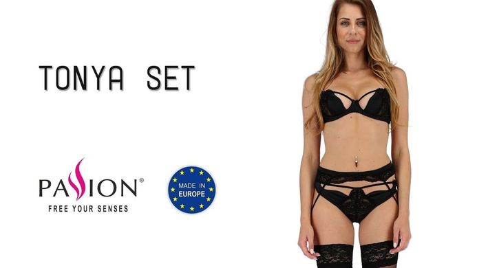 TONYA SET black L/XL - Passion Exclusive купить в sex shop Sexy