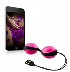 Вибро-шарики управляемые смартфоном Vibratissimo Duoball Charger Pink/Black купить в sex shop Sexy