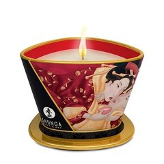 Массажная свеча Shunga MASSAGE CANDLE - Sparkling Strawberry Wine (170 мл) купить в sex shop Sexy