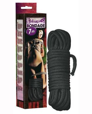 Бондажная мотузка Shibari Bondage Black 7 м. купити в sex shop Sexy