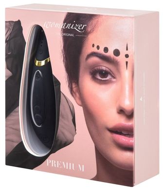 Вакуумный клиторальный стимулятор Womanizer Premium Black купити в sex shop Sexy