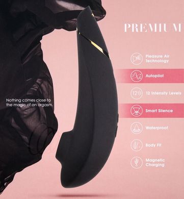 Вакуумный клиторальный стимулятор Womanizer Premium Black купить в sex shop Sexy