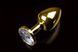 Металева анальна пробка з кристалом Small Gold Diamond купити в секс шоп Sexy